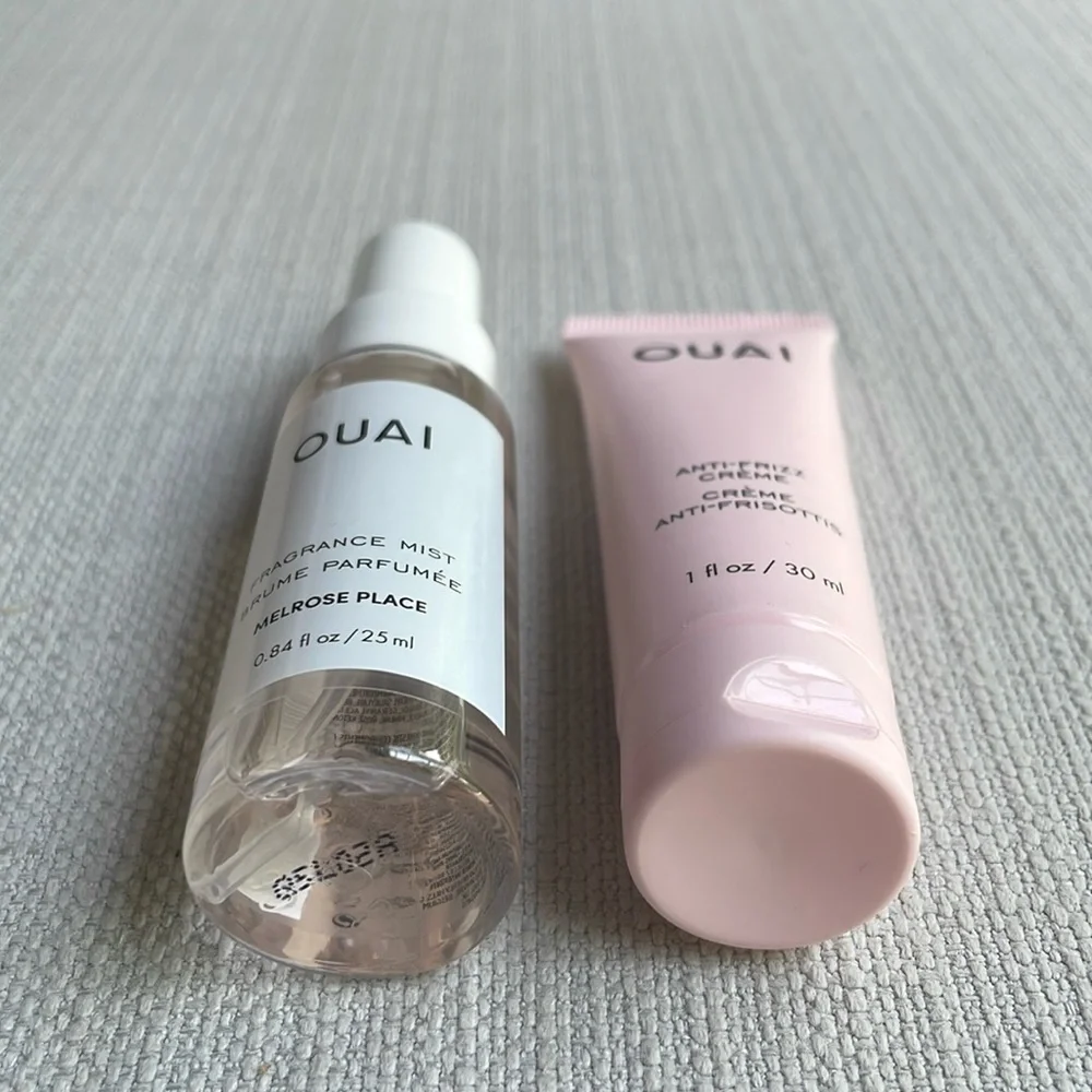 OUAI mini Anti-Frizz Hair Styling Cream and melrose place set